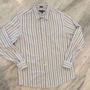 Banana Republic “fitted” Striped Button-Down, Size L 16-16.5